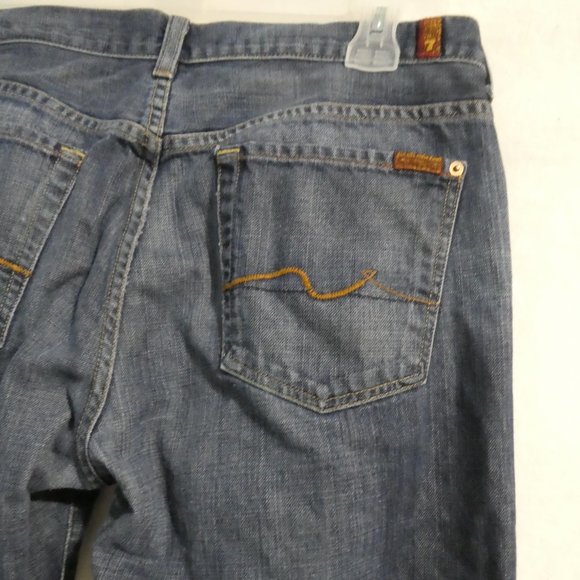 7 FOR ALL MANKIND | size 36 | 100% Cotton | Classic Denim / Blue Jeans - Picture 12 of 16